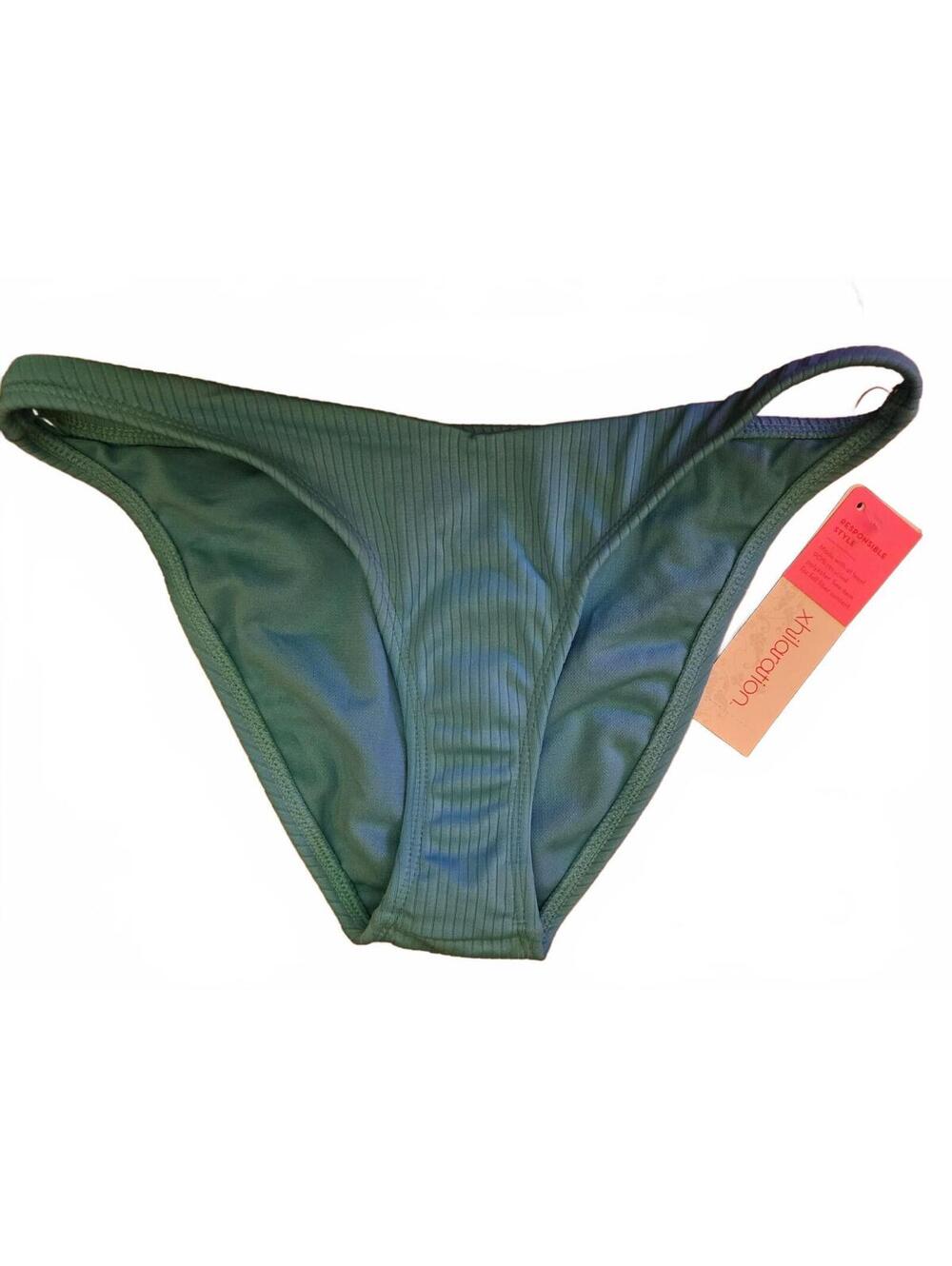 NEW - Xhilaration Bikini Bottom Womens Size XS Blue Striped - NWT